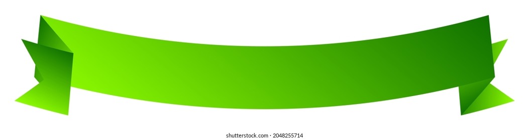 Banner, plaque or tag, label shape. Oblong, long rectangular banner, ribbon as promotion element