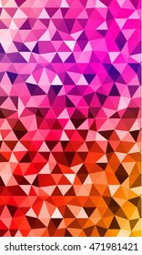 Banner of the polygonal elements, painted in bright warm colors. Vector illustration. For the design of websites, presentations, business brochures.