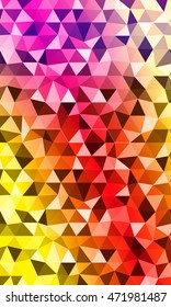 Banner of the polygonal elements, painted in bright warm colors. Vector illustration. For the design of websites, presentations, business brochures.