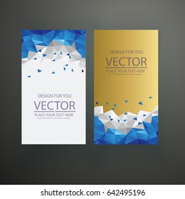 Banner polygonal geometric abstract wave texture background for card.