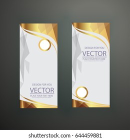 Banner polygonal geometric abstract wave texture background for card.