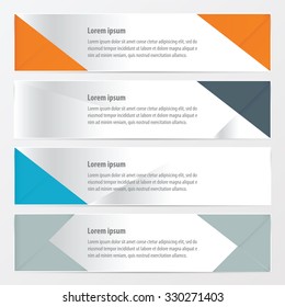 banner polygons design   Orange , blue, gray color