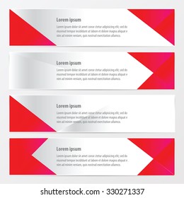 banner polygons design   pink color