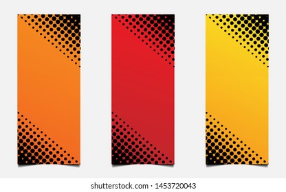 banner pop up ready to use. easy to applicability. outstanding colour. halftone on the banner