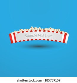 Banner popcorn in red and white 