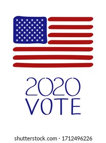 Banner or poster for the 2020 Election in the United States of America. Vote