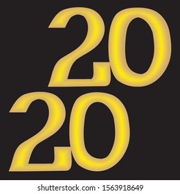 banner or poster for 2020 new year