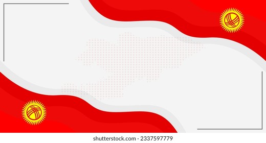 Banner poster background design for kyrgyzstan national holiday. kyrgyzstan independence day 31 august. Vector illustration design