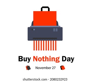 Banner or poster design about International Buy Nothing Day