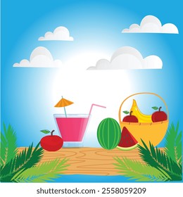 banner poster design for fresh cool holyday celebration vector illustration