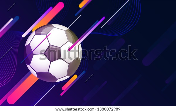 Banner Poster Design Illustration Soccer Ball Stock Vector (Royalty ...