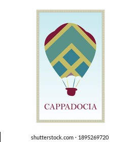 cappadocıa banner, poster design template.