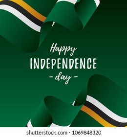 Banner or poster of Dominica independence day celebration. Dominica flag. Vector illustration.