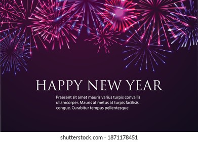 banner Poster Happy new year vector template