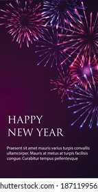 banner Poster Happy new year vector template style for use Instagram, template, whatsapp stories, web, mobile app, poster, banner, background, gift card, coupon, label, wallpaper