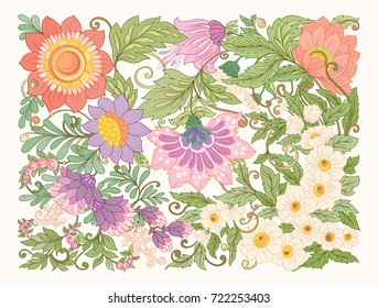Banner, poster, invitation background with abstract decorative s
