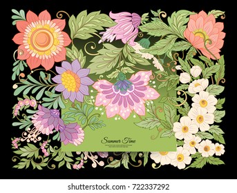 Banner, poster, invitation background with abstract decorative s