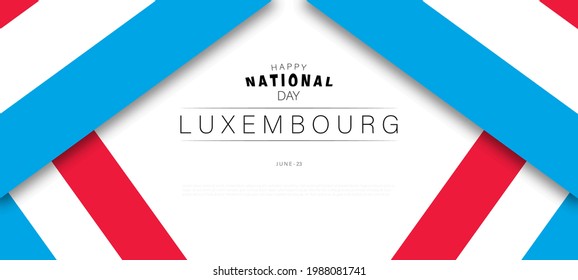 Banner or poster of Luxembourg National Day celebration, vector illustration.