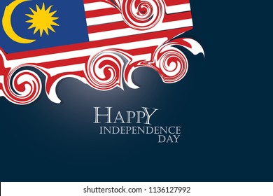 Banner or poster of Malaysia independence day celebration.