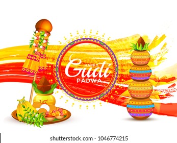 
Banner Or Poster of Occasion Gudi Padwa Celebration (Lunar New Year) Background.