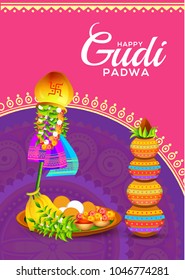 
Banner Or Poster of Occasion Gudi Padwa Celebration (Lunar New Year) Background.