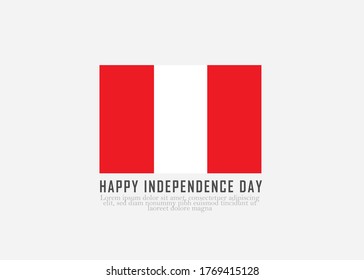 Banner or poster of Peru independence day celebration. Vector illustration