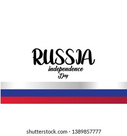 Banner or poster of Russia independence day celebration. Russia flag. Vector illustration. - Vector