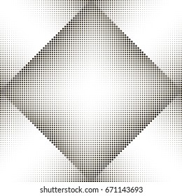 banner, poster, square points. abstract dots background. monochrome texture. halftone effect. vector illustration 