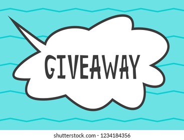 Banner, poster, template with text Giveaway. Vector illustration.
