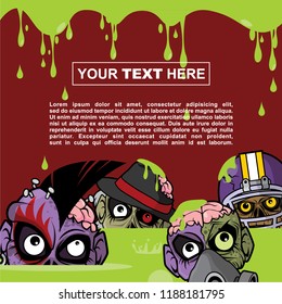 Banner or Poster Template with zombie theme