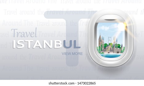 Banner, poster, travel to Istanbul