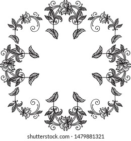 Banner, poster, various card, with wallpaper unique leaf flower frame. Vector