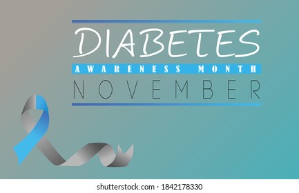 Banner Or Poster Vector Design For Diabetes Awareness Month, November