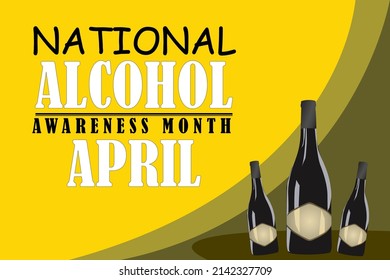 Banner Or Poster Vector Design For National Alcohol Awareness Month April