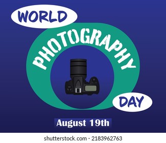 Banner Or Poster Vector Design For World Photography Day August 19th