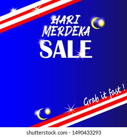 banner or poster vector of malaysia independence day in august with yellow stars 