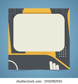 Banner posts for Digital Marketing. Suitable for advertising on social media. Square template with a black and yellow background color.