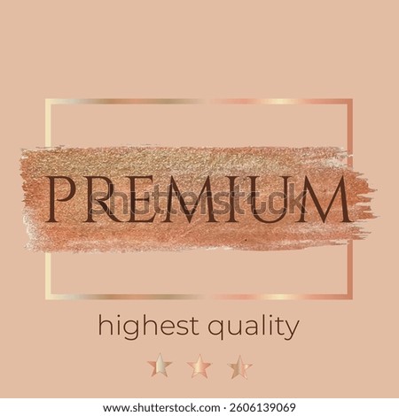 Banner Premium, Highest Quality, Copper, Brush Stroke, Copper Color, Sale, Shopping, Advertising