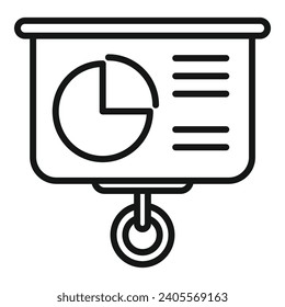 Banner presentation icon outline vector. File folder check. Account system