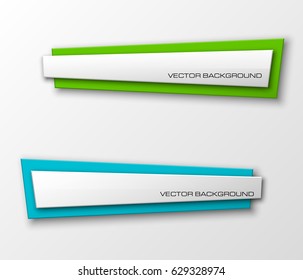 Banner Presentation, Vector Ribbon Information. Graphic Composition Business Presentations. Four Glossy Banners Strip Your Annotations. Four Color Sticker Banner For Registration Of Proposals Ribbon