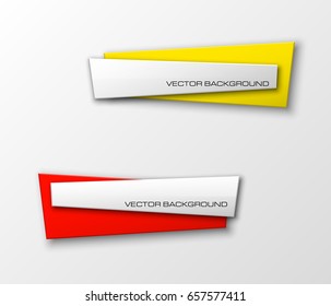 Banner presentation, vector ribbon information. Graphic composition business presentations. Four glossy banners strip your annotations. Four color sticker banner for registration of proposals ribbon