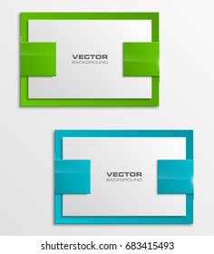 Banner presentation, vector ribbon information. Graphic composition business presentations. Two glossy banners strip your annotations. Two color sticker banner for registration of proposals ribbon