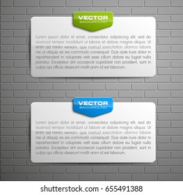 Banner presentation, vector shape information. Graphic shape composition business presentations. banners strip your annotations. Color sticker banner for registration of proposals ribbon