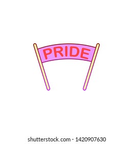 Banner, pride day icon. Element of color world pride day icon. Premium quality graphic design icon. Signs and symbols collection icon