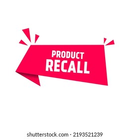 Banner Product Recall Megaphone Icon. Modern Vector.