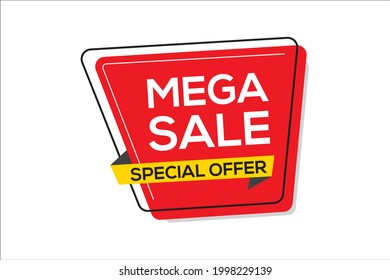Banner promotion big sale, mega sale template vector
