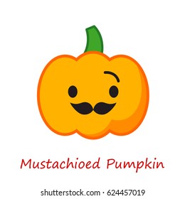 Banner Pumpkin Emotions. Vector illustration.
