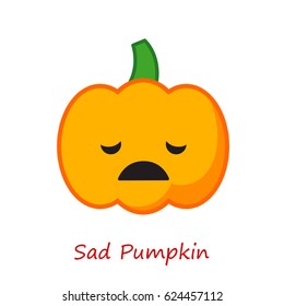 Banner Pumpkin Emotions. Vector illustration.
