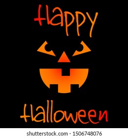 Banner with pumpkin, invitation vector element. Invitation card . Horror halloween background with pumpkin. Halloween party spooky design element. Vector decoration design. Celebrate card template.