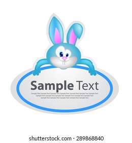 banner with rabbit